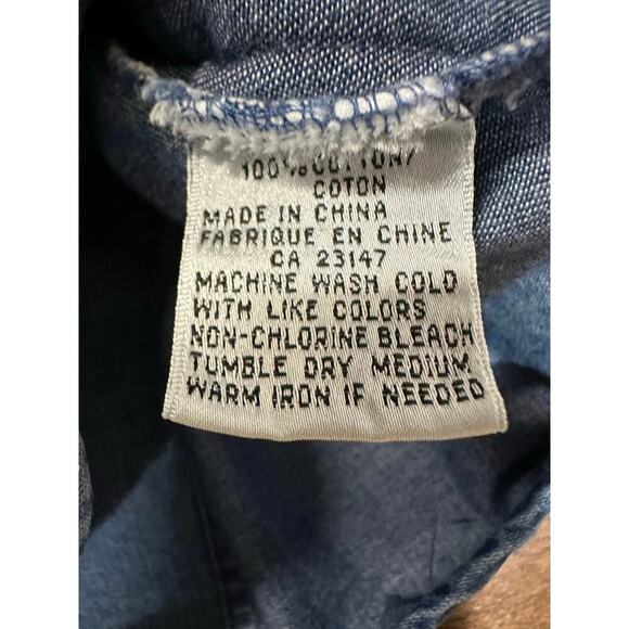 VTG Talbots Denim Top Women XL Y2K Clueless Grunge Coquette Festival Feminine - Picture 7 of 8